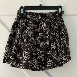 Anthropologie Animal Printed Ruffle Skort, S